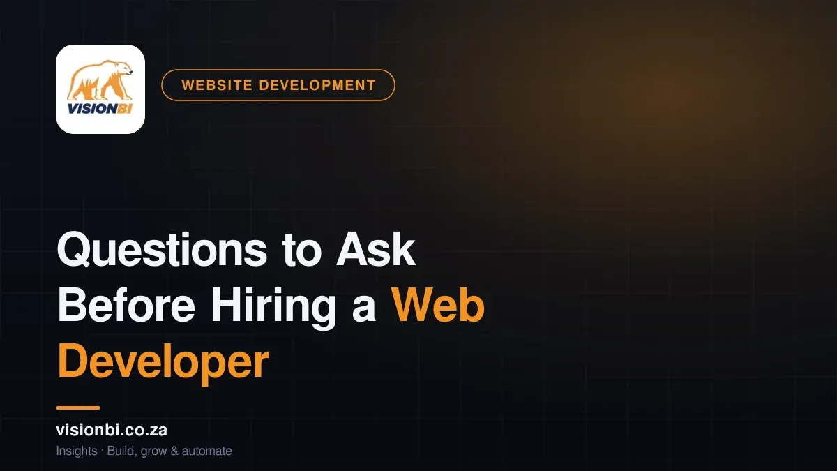 Questions to Ask Before Hiring a Web Developer